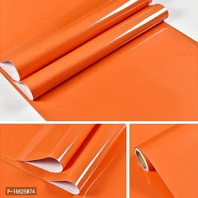 SUNBIRD Wallpaper Sticker Smooth with Glossy Waterproof Redesign Heat Resistant DIY Removable Wallpaper Redecoration Resistant Cutting Sheet Thick Adhesive (Proper Orange Vinyl 24 X 48 Inchl-thumb5