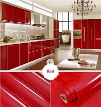 SUNBIRD Red Vinyl Wall Covering Modern Decor Contact Paper Glossy Peel and Stick Red Glitter Vinyl Removable Self Adhesive Decorative Kitchen Furniture Kitchen (24 X 48 Inch Red Glitter Vinyl )-thumb4