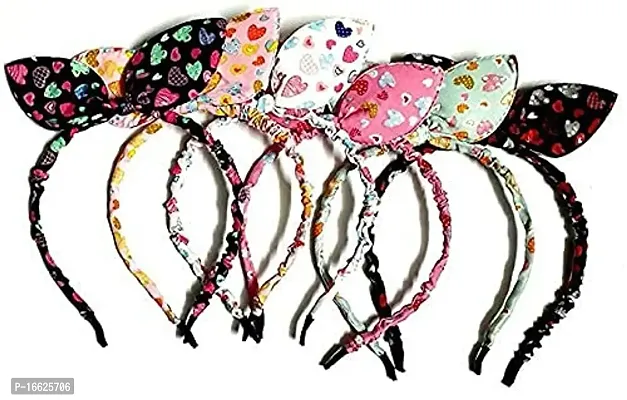 SUNBIRD Rabbit Ear Multi-coloured baby girl hairband headbands elastic bow knot hair accessory set 6 PCS