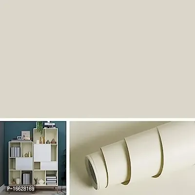 SUNBIRD Matte Beige Wallpaper Peel  Stick Wallpaper Self Adhesive Decorative Vinyl Waterproof Wallpaper for Kitchen Cabinet Furniture Countertop 24 X 48 Inch