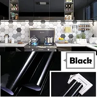 SUNBIRD Glossy Black Contact Paper Glossy Peel and Stick Wallpaper Self Adhesive for Cabinets Kitchen Countertops Furniture 15x96_Inch-thumb3