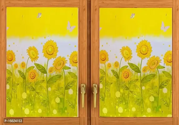 SUNBIRD Windows Glass Film Glass  Doors, Self Static Cling Frosting Decorative Window Stickers Window Tinting for Home Bathroom (17 X 60 Inch, Sunflower)