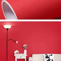 SUNBIRD Red Textured Vinyl Peel and Stick Wallpaper Adhesive Paper Wallpaper Shelf Liner Home Decorative Paper 18X48 Inches-thumb1