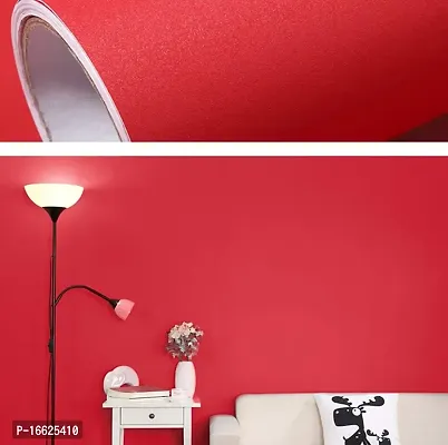 SUNBIRD Red Textured Vinyl Peel and Stick Wallpaper Adhesive Paper Wallpaper Shelf Liner Home Decorative Paper 18X48 Inches-thumb2