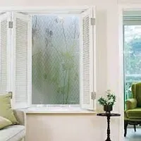 SUNBIRD SUNBIRD Window Privacy Film, Decorative Stained Glass Window Film, Frosted Window Tinting Film for Home, House Door Glass(60 X 121 Cm Buttercup)-thumb1