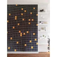 SUNBIRD Kitchen Wall Stickers Wood Wallpaper Liner, Furniture, Almirah, Table Top,New Design Wood Wallpaper Sticker (Black Gold Box 24 X 72 inch )-thumb3