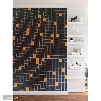 SUNBIRD Kitchen Wall Stickers Wood Wallpaper Liner, Furniture, Almirah, Table Top,New Design Wood Wallpaper Sticker (Black Gold Box 24 X 72 inch )-thumb4