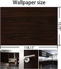 SUNBIRD Grain Wood PVC Stickers for Wardrobe Cupboard Table Furniture Waterproof Self Adhesive Removable Wallpaper Home Decor Film (24 X 48 INCHES, Black Walnut )-thumb2