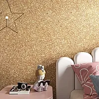 SUNBIRD Gold Glitter Vinyl Roll Self Adhesive Contact Paper 24 X 60 Inch Wallpaper Stick and Peel Glittery Golden Wall Paper Cover Decorative for Bedroom Kitchen Cabinet Dresser Drawer Liner DIY-thumb1