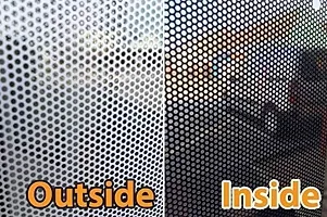 SUNBIRD? Media Window Film Production One Way Vision Vinyl Perforated (24 inches x 48 inches) Mesh Film Self Adhesive Vinyl Sticker.-thumb2