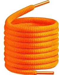 SUNBIRD 5 Pair Ova/sneaker/Flat Shoes laces Athletic Shoe Laces for Sport/Running Shoes Shoe Strings Round Oval /Flat/sneaker Shoe Lace (5 pair, Orange oval)-thumb3