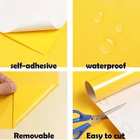 SUNBIRD Self-Adhesive Yellow Contact Paper Wallpaper Removable Waterproof Peel and Stick Vinyl Self-Adhesive Paper Shelf Liner for Decorating Wall Table Wall and Door Reform-thumb1