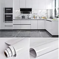 SUNBIRD 24x72_Inch Shiny White Wallpaper Self-Adhesive Contact Paper Glossy Stick and Peel Removable for Cabinet Kitchen Decoration-thumb1