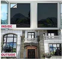 SUNBIRD Window Film Privacy One-Way Mirror Window Tint for Home Sun UV Blocking Heat Control Daytime Privacy Solar Film Static Cling for Residential Office (20Inch X 40Inch, Light Black)-thumb2