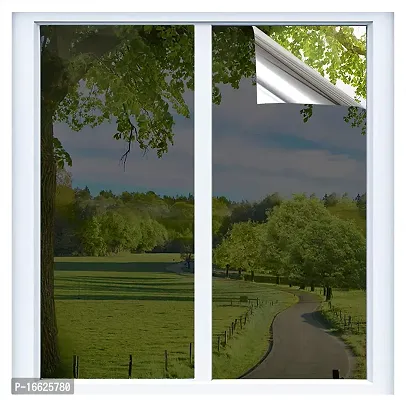 SUNBIRD Window Film Privacy One-Way Mirror Window Tint for Home Sun UV Blocking Heat Control Daytime Privacy Solar Film Static Cling for Residential Office (20Inch X 40Inch, Light Black)-thumb0