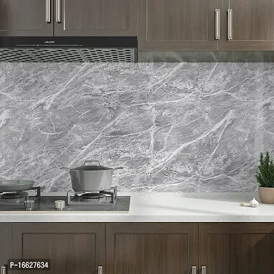 SUNBIRD Wallpaper Peel  Stick Contact Paper Decorative Self Adhesive Vinyl Wallpaper for Kitchen Cabinet Furniture Countertop Waterproof 24 x 121cm_ Grey Marble-thumb2