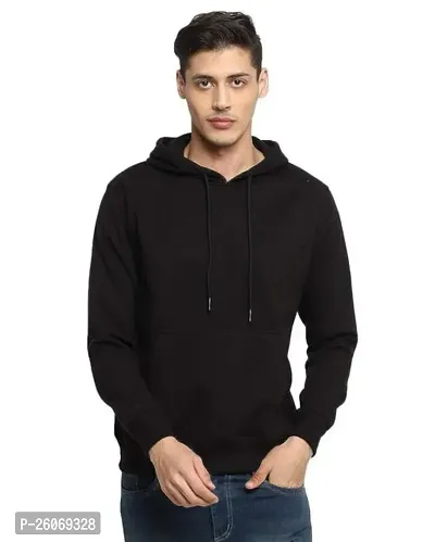 Trendy Black Printed Hoodies For Men