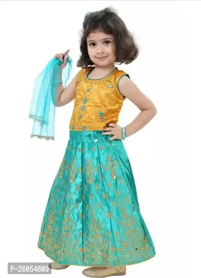 Elegant Yellow Cotton Embroidered Dresses with Dupatta For Girls-thumb2