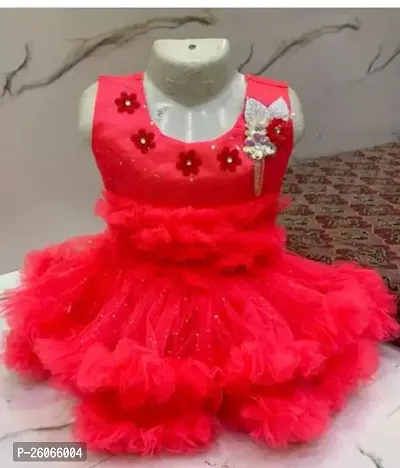 Stylish Net Red Frocks For Girls