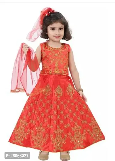 Stylish Net Orange Frocks For Girls