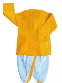 Stylish Yellow Cotton Blend Kurta Sets For Boys-thumb1