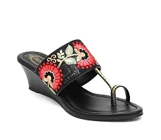 Stylish Multicoloured Synthetic Leather Solid Sandals For Women-thumb2