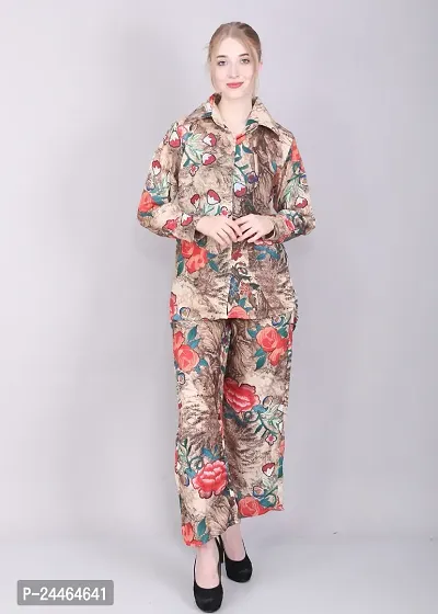 Contemporary Multicoloured Blended Printed Co-Ords Sets For Women - Size May Vary