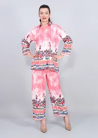 Contemporary Pink Polyester Printed Co-Ords Set For Women-thumb2