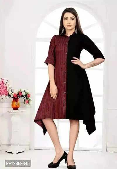 Attractive Maroon Cotton Kurta For Women