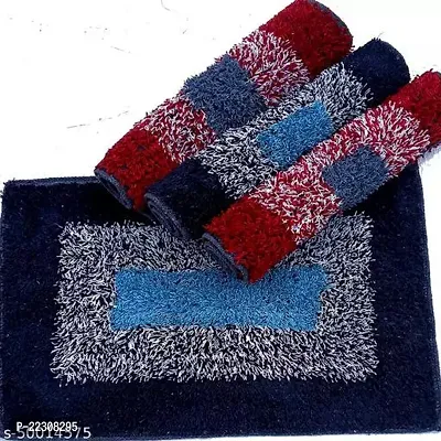 Designer Multicoloured Cotton Blend Printed Door Mats-thumb0