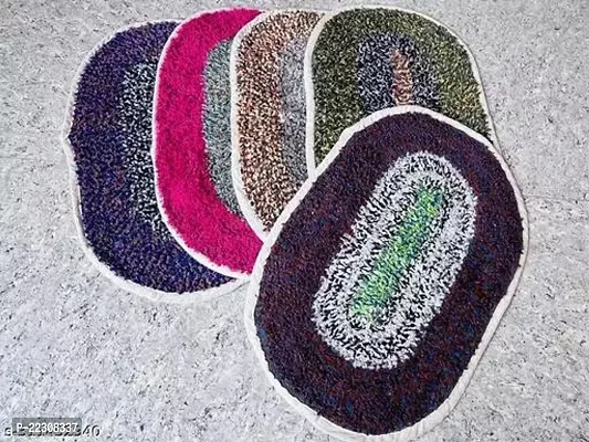 Designer Multicoloured Cotton Blend Printed Door Mats-thumb0