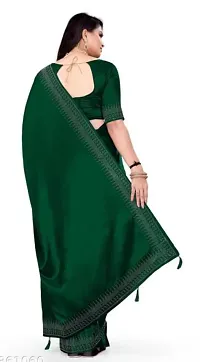 Classic Silk Cotton Saree with Blouse piece For Women-thumb1