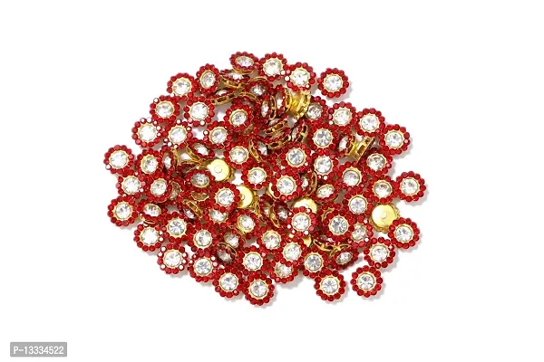 Flower Shape Multi Colour Rhinestone Beads Zarkan Crystal Pastable Glass  Beads Buttons Stones for Jewellery Making