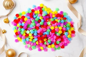 NAVMAV Acrylic Spacer Beads Multcolor Small Rose Flower Design Pastable Beads for Embroidery Link Charms for Necklace Bracelet Loose Beads Slide Beads Jewelry Making Craft 6mm 50pcs-thumb1