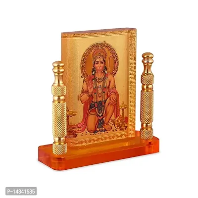 Trendy Hindu God Lord Hanuman Ji Mahabali Bajarangbali Acrylic Frame For Home, Office and Car Temple