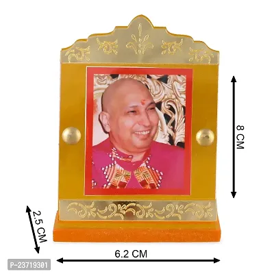 Rhymestore Acrylic Gold Plated Frame of GURU JI for Home Office  car Temples-thumb2