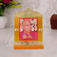 Rhymestore Acrylic Gold Plated Frame of GURU JI for Home Office  car Temples-thumb2