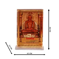 Rhymestore Acrylic Gold Plated Frame of mahavir Swami Jain Muni Mahavir Swami Murti for Home Office  car Temples-thumb1