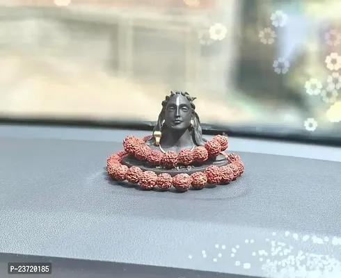 Rhymestore Adiyogi Statue for Car Accessories for Dash Board, Pooja  Gift,Decore Items for Home  Office, Made in India (Adiyogi), Engineered Wood-thumb2