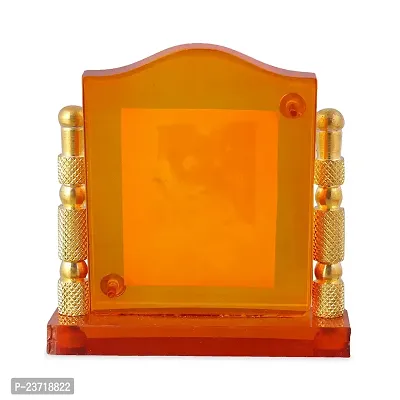 Rhymestore Acrylic Gold Plated Frame of Chattarpur wale GURU JI for Home Office  car Temples-thumb4