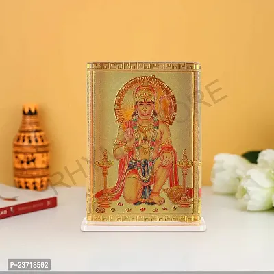 Rhymestore Hanuman ji Acrylic Frame Murti for Car Dashboard, Office Table, Home, Mandir | Idol Statue Showpiece Decor Sculpture for Gift-thumb3