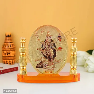 Rhymestore Kali MATA Ji Frame Murti for Car Dashboard, Office Table, Home, Mandir | Idol Statue Showpiece Decor Sculpture for Gift-thumb4