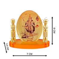 Rhymestore Kali MATA Ji Frame Murti for Car Dashboard, Office Table, Home, Mandir | Idol Statue Showpiece Decor Sculpture for Gift-thumb1