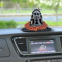 Adiyogi Statue with Rudraksha Mala for Car Accessories for Dash Board, Pooja  Gift,Decor Items for Home  Office, Gifting-thumb1