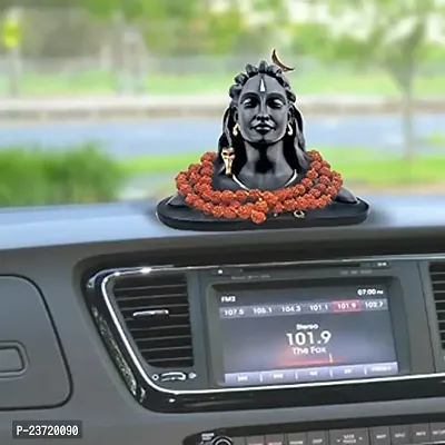 Adiyogi Statue with Rudraksha Mala for Car Accessories for Dash Board, Pooja  Gift,Decor Items for Home  Office, Gifting-thumb2