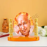 Rhymestore Hindu Guru Ji Acrylic Frame for Home, Office  Car Temple, Gold, Tabletop-thumb2