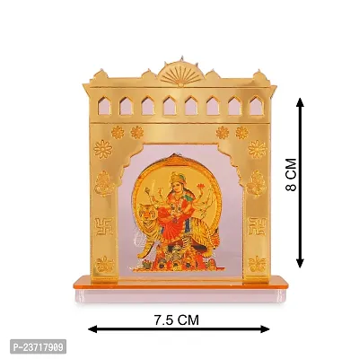 Rhymestore RYM Goddess Maa Durga Sherawali MATA Idol on Lion Acrylic Religious Frame for Car Dashboard-thumb4