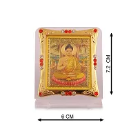 Rhymestore RYM Gautam Buddha Acrylic Frame for Car Dashboard | Gifting Decorative Showpiece Stand for Home Office Decor-thumb1