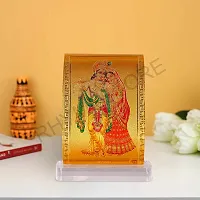 Rhymestore Radha Krishna Curve Shaped Murti for Car Dashboard, Office Table, Home, Mandir | Idol Statue Showpiece Decor Sculpture for Gift-thumb4