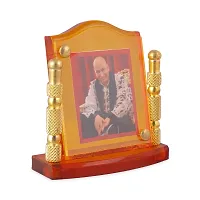 Rhymestore Acrylic Gold Plated Frame of Chattarpur wale GURU JI for Home Office  car Temples-thumb1